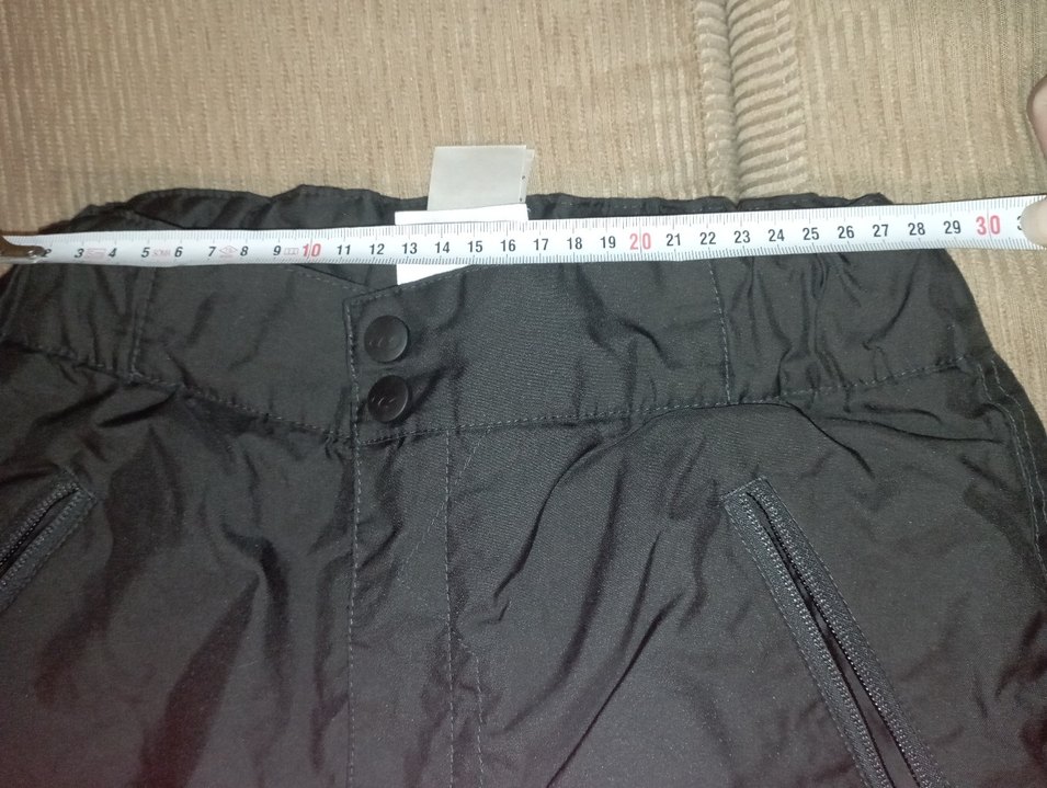 Siyah Erkek Kar ve Kayak Pantolonu, Bol Kesim, Kemerli - Görsel 4