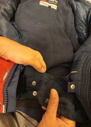 Kırmızı Lacivert Erkek Çocuk KAR Montu - Görsel 4