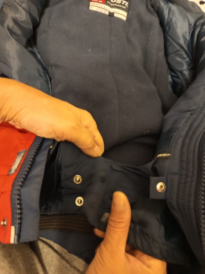 Kırmızı Lacivert Erkek Çocuk KAR Montu - Görsel 4