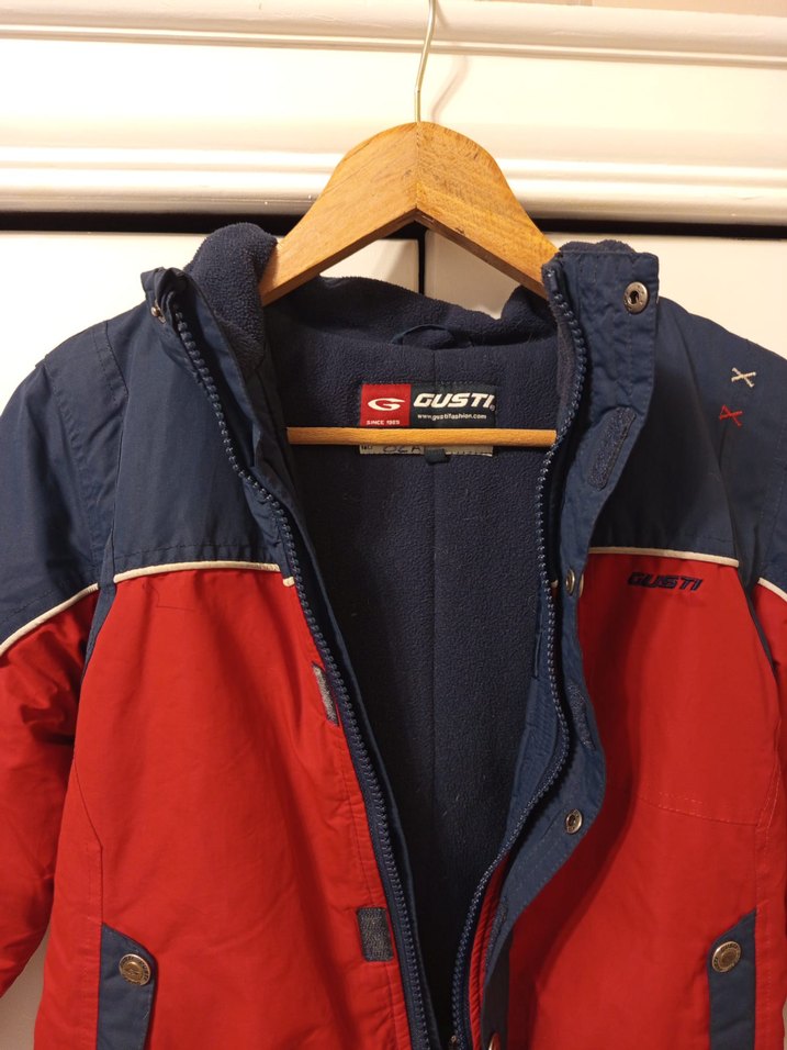 Kırmızı Lacivert Erkek Çocuk KAR Montu - Görsel 3