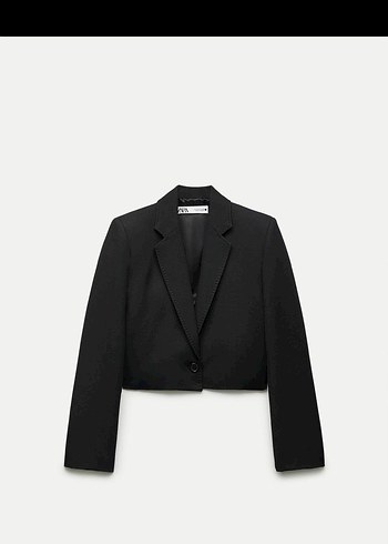 Zara Siyah Kisa Blazer Ceket