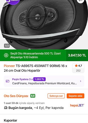 Pioneer oval 6967s