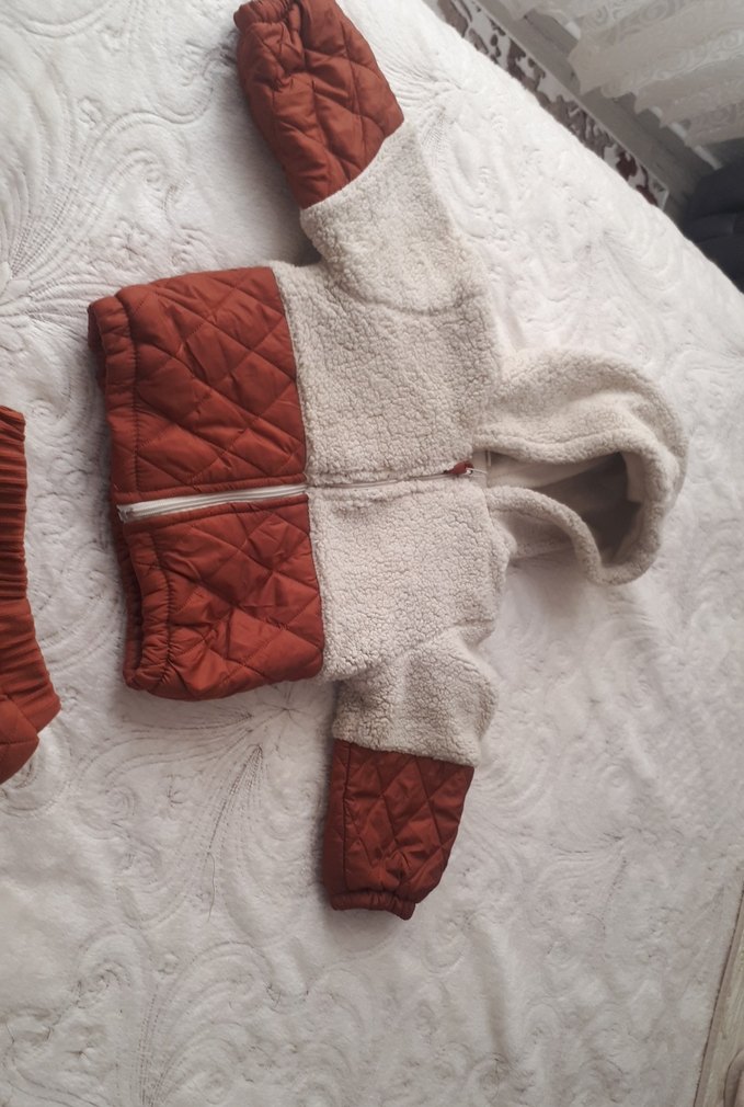 Kürklü Kapüşonlu Kahverengi Bebek Tulumu - Görsel 3