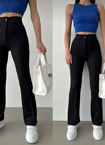 l Beden Bayan crep paltolan eşofman altı 