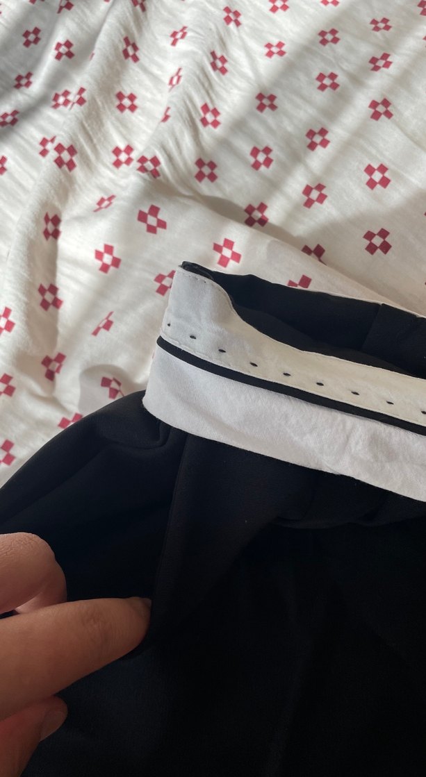 Siyah Pilili Midi Mini Etek - Görsel 5