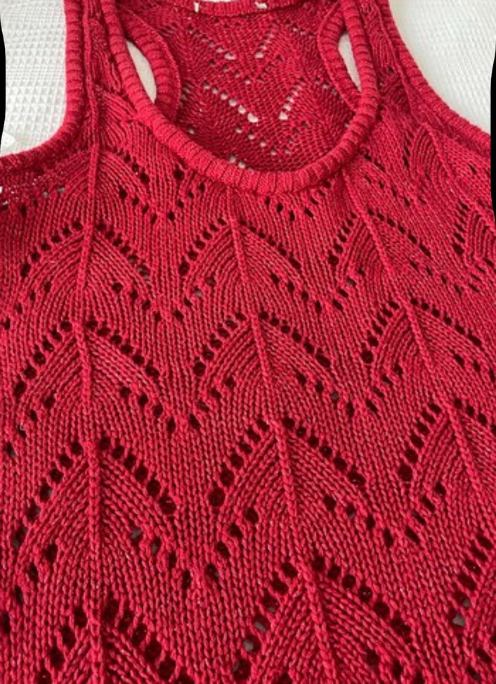 Kırmızı  Örgü Kadın Süveter - Görsel 2