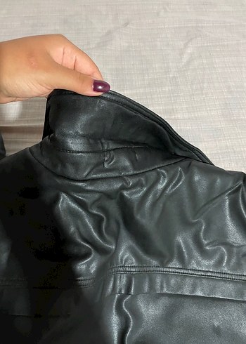 Erkek Siyah Deri Vintage Ceket - Görsel 6