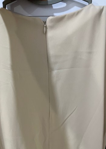 Zara Bej Kolsuz Midi Elbise - Görsel 7