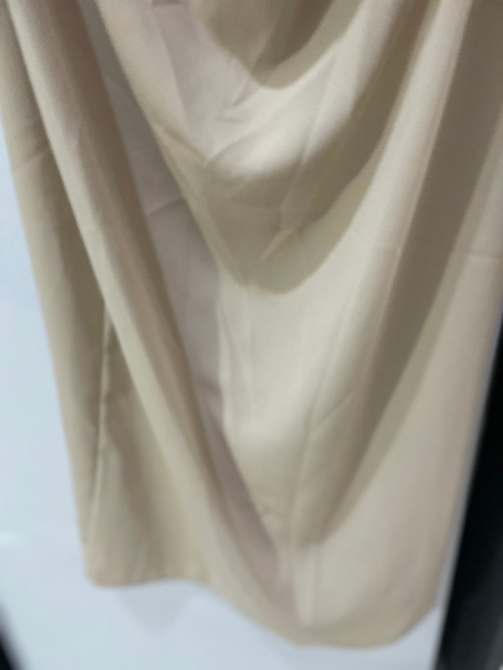 Zara Bej Kolsuz Midi Elbise - Görsel 3