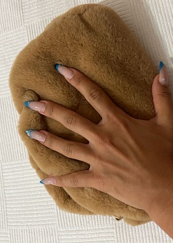 Kahverengi Peluş Kadın Çanta - Görsel 3