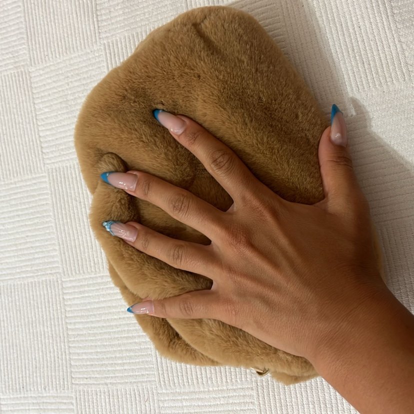 Kahverengi Peluş Kadın Çanta - Görsel 3