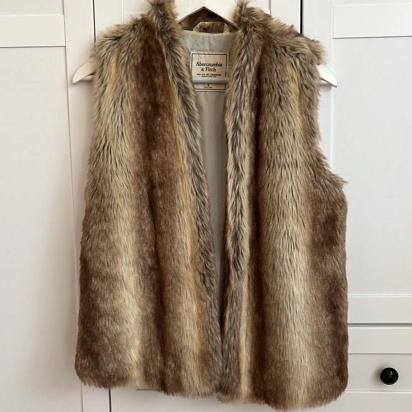 Kahverengi Kürk Detaylı Deri Yelek - Görsel 2