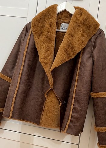 Kahverengi Kürklü Deri Kadın Ceket - Görsel 2