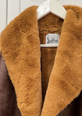 Kahverengi Kürklü Deri Kadın Ceket - Görsel 3