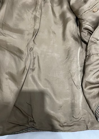 Kahverengi Kuşaklı Kadın Blazer Ceket - Görsel 4