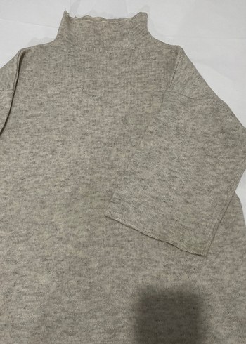 Boğazlı Gri Rahat Kadın Kazak - Görsel 6