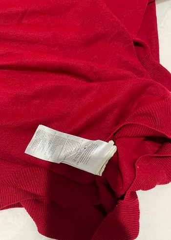 Kırmızı Yüksek Yakalı Kadın Kazak - Görsel 4