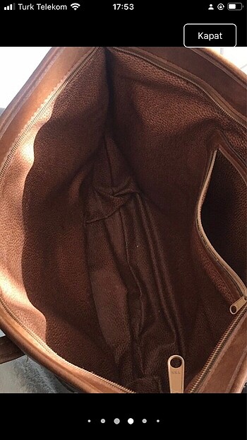  Beden kahverengi Renk Büyük çanta kol çantası