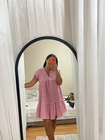 Yazlık şirin pembe elbise