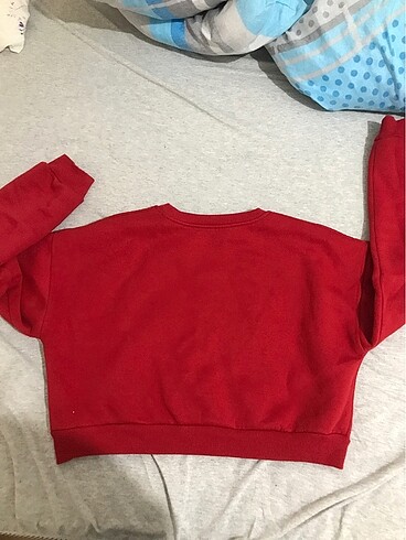 m Beden kırmızı Renk Crop sweatshirt
