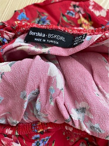 Bershka BERSHKA KIRMIZI çiçekli elbise