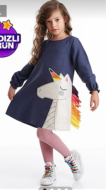 Kız çocuk elbise unicorn