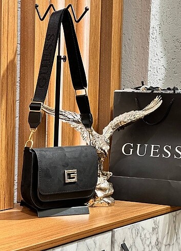 GUESS SİYAH SÜET ÇANTA 