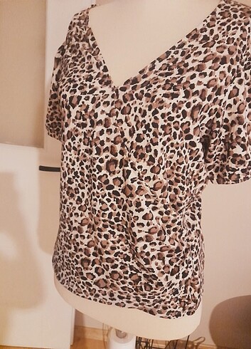 m Beden Yazlik leopar bluz