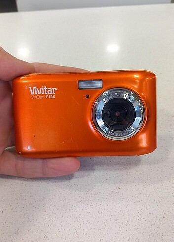 Popart Turuncu Renk dijital fotograf makinesi