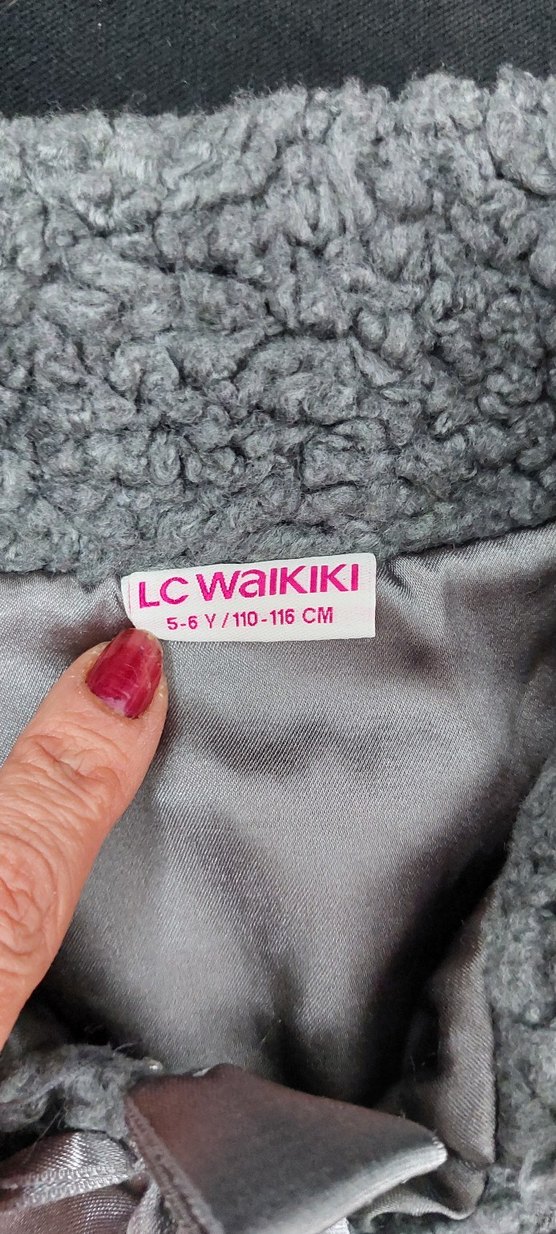 Kız Çocuk Gri Kürklü Bolero - Görsel 4