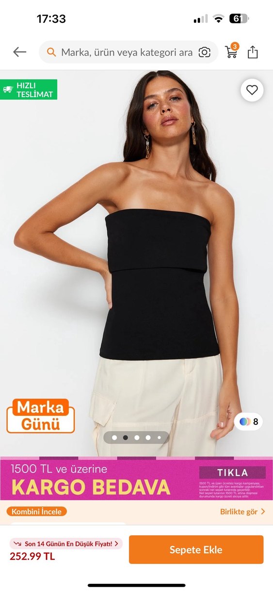 Straplez siyah - Görsel 2