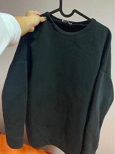 s Beden Siyah oversize sweatshirt