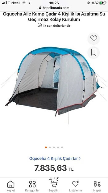 diğer Beden mavi Renk Decathlon 4.1 Aprenaz kamp çadırı