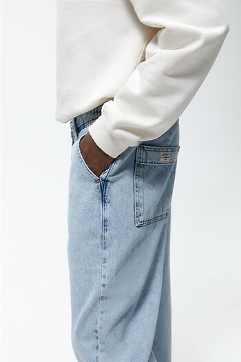 42 Beden ZARA Kot Pantolon | Slouchy Jean