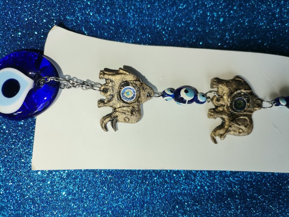 nazar boncuklu filli süs - Görsel 3