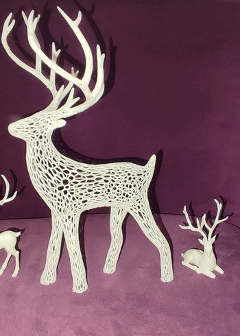 Beyaz Geyik Figürlü Dekoratif Objeler - Görsel 3