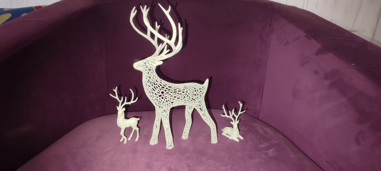 Beyaz Geyik Figürlü Dekoratif Objeler - Görsel 3