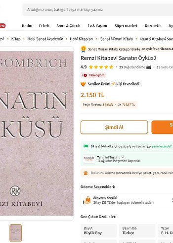  Beden Renk Sanatın Öyküsü - E.H. Gombrich