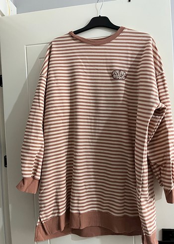 Bej Çizgili tunik - Görsel 2