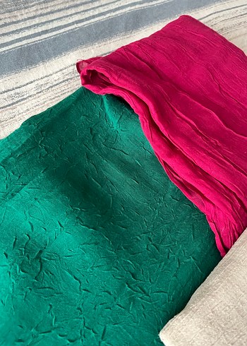 Kadın Çok Renkli Bohem Kumaş Şal - Görsel 3