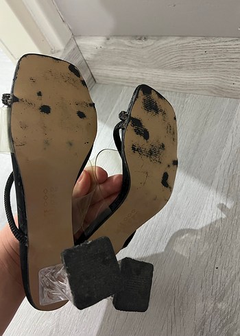 Siyah Minimalist Topuklu Kadın Terlik - Görsel 5