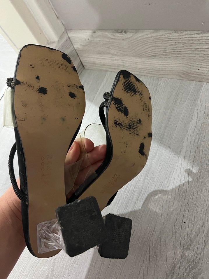 Siyah Minimalist Topuklu Kadın Terlik - Görsel 5