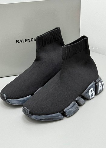 38 Beden siyah Renk Balenciaga Siyah Elastik Sokak Stili Spor Ayakkabı