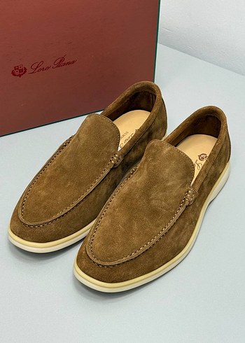 Loro piana Kahverengi Süet Erkek Loafer Ayakkabı