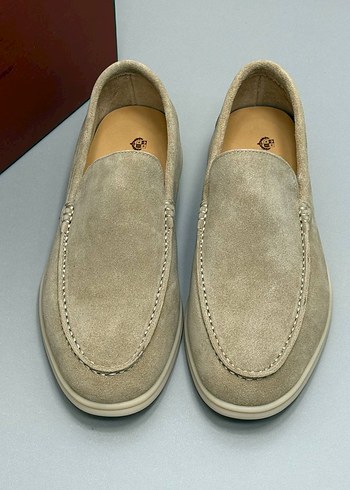 43 Beden camel Renk Loro piana Bej Süet Erkek Günlük Loafer Ayakkabı