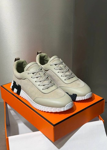 Hermes Bej Suet Sneaker