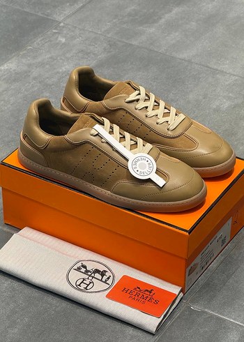 Hermes Kahverengi Deri Sneaker