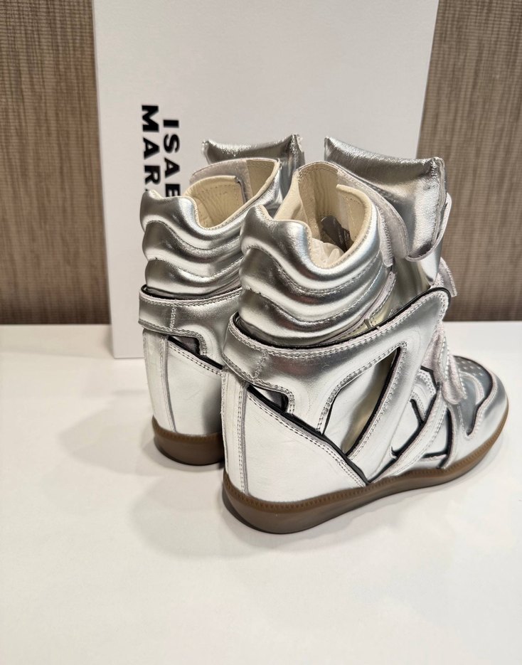 Isabel Marant Gümüş Metalik Sneaker — görsel 4/5