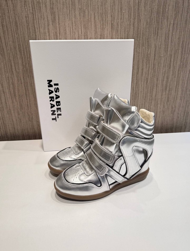 Isabel Marant Gümüş Metalik Sneaker — görsel 2/5