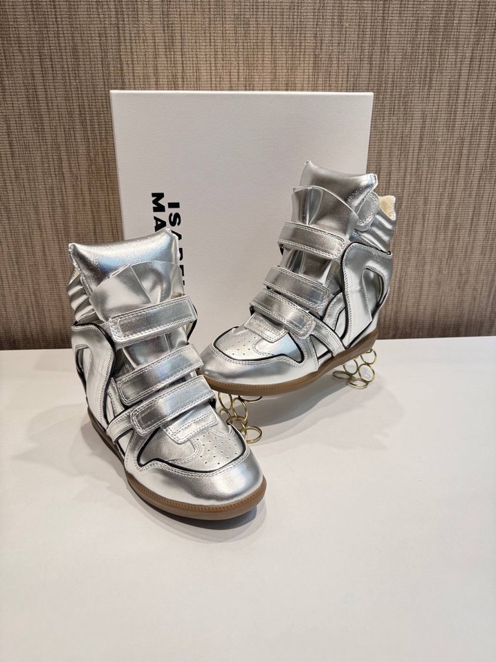 Isabel Marant Gümüş Metalik Sneaker — görsel 3/5